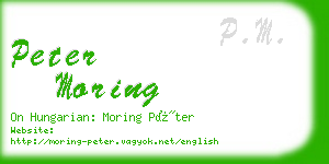 peter moring business card